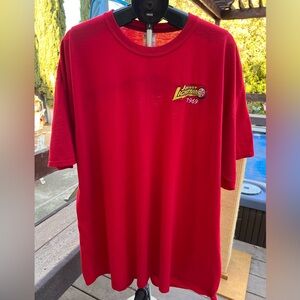 Johnny Lightning 1969 Embroidered T-Shirt 3XLT Red Topper Toys Hot Wheels